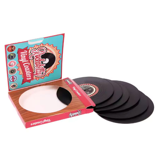 Posavaso de vinilo retro Rockabilly 6 Unidades - Imagen 3