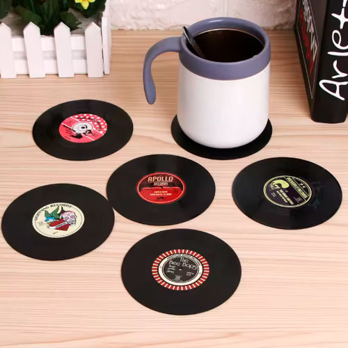 Posavaso de vinilo retro Rockabilly 6 Unidades - Imagen 4